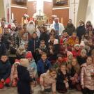 Odwiedziny św. Mikołaja w kościele w Nowej Wsi